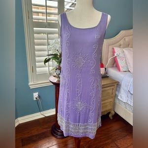 Gasby style beaded pastel purple dress